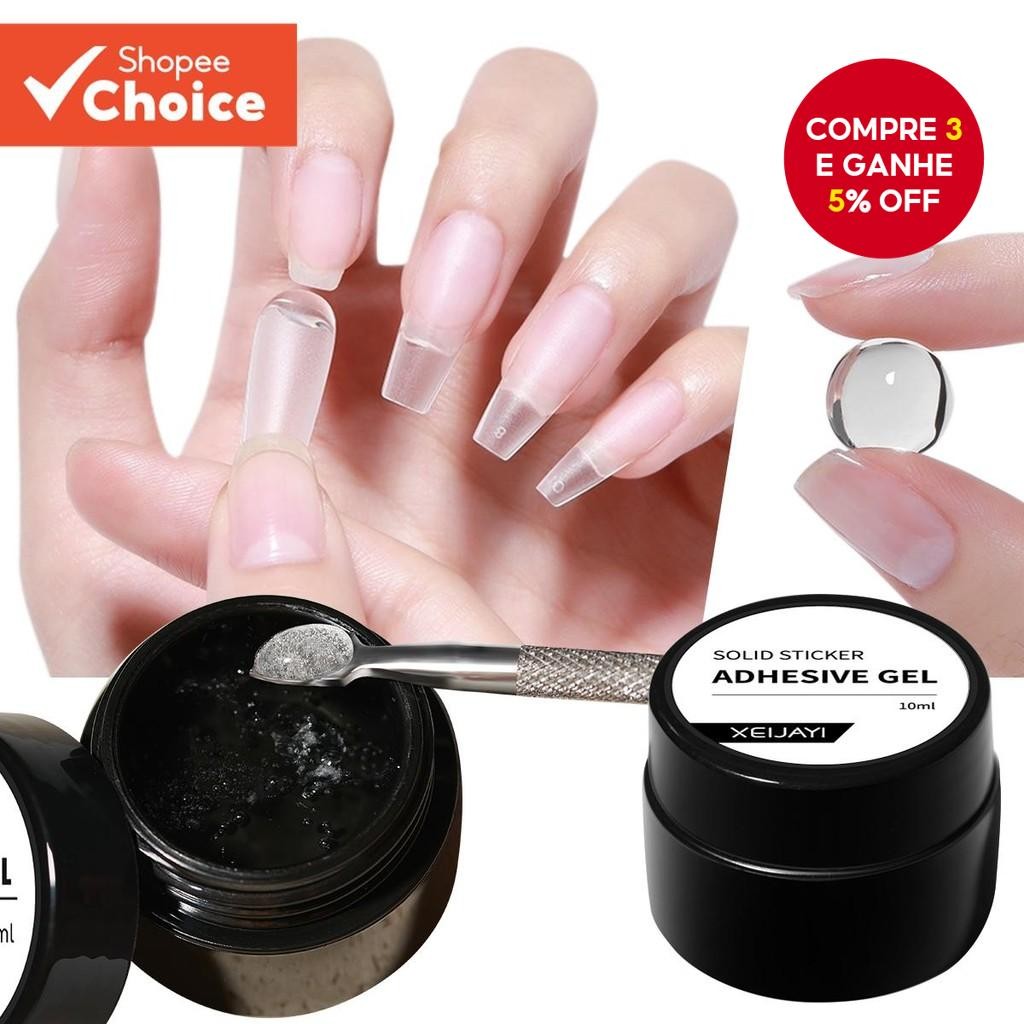 Pontas De Unhas Sólidas Gel Adesivo Sólido Remendo De Cola Adesiva Super Pegajosa UV Nail Art Secage