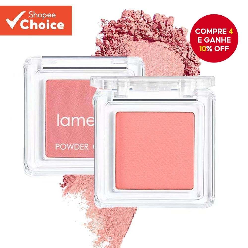 Paleta De Blush Em Pó De Alto Pigmento : Sombra E Iluminador À Prova Dágua-Compacto De Fácil Aplicaç