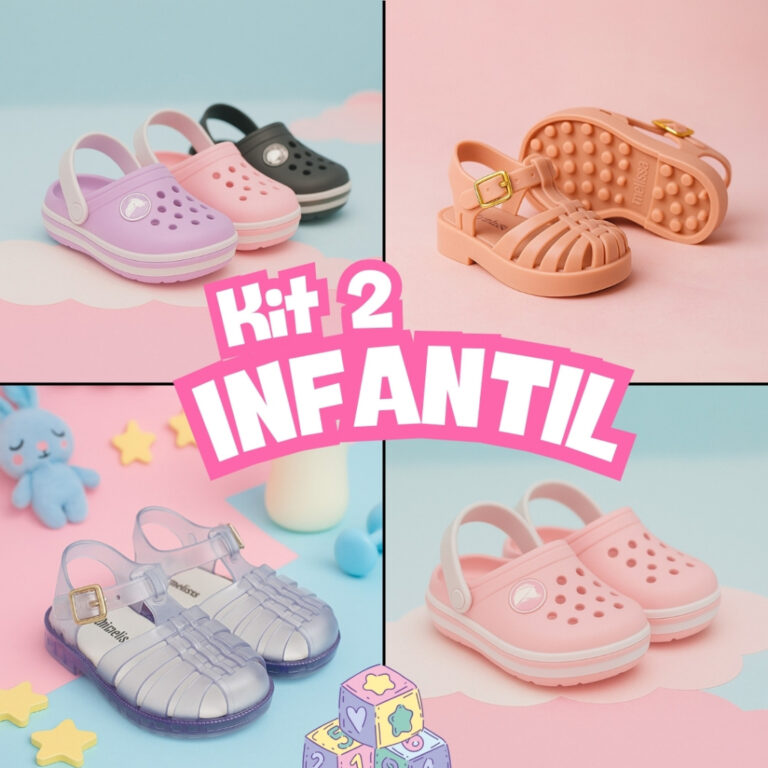 Kit 2 Sandália Baby Babuche Papete Mel Do 17 Ao 2