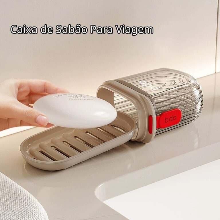 Caixa de sabão portátil para viagem com drenagem