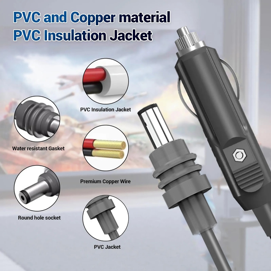 2M/3M/5M Para Starlink Mini Cabo De Alimentação DC Direto Cigarror 12V Adaptador À Prova Dágua *