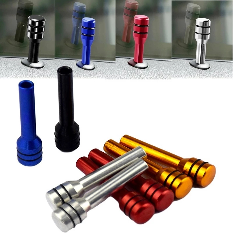 2/4 Pc Alumínio Interior Botão Fechadura Da Porta Pinos Para Carro Acessórios Do Caminhão Maçaneta/S