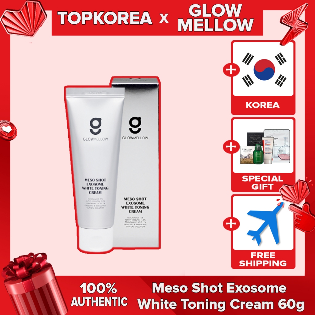 Glowmellow 1 + 1 Meso Shot Exosome Creme Tonificante Branco 60g/Bakuchiol Tranexâmico TOPKOREA Envio