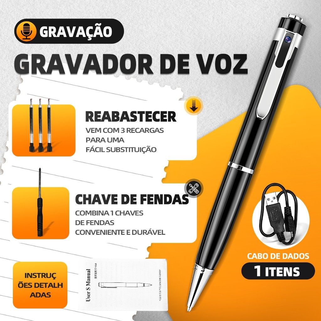 Câmera dvr caneta mini câmera 1080p gravador de vídeo digital dv gravador de voz portátil