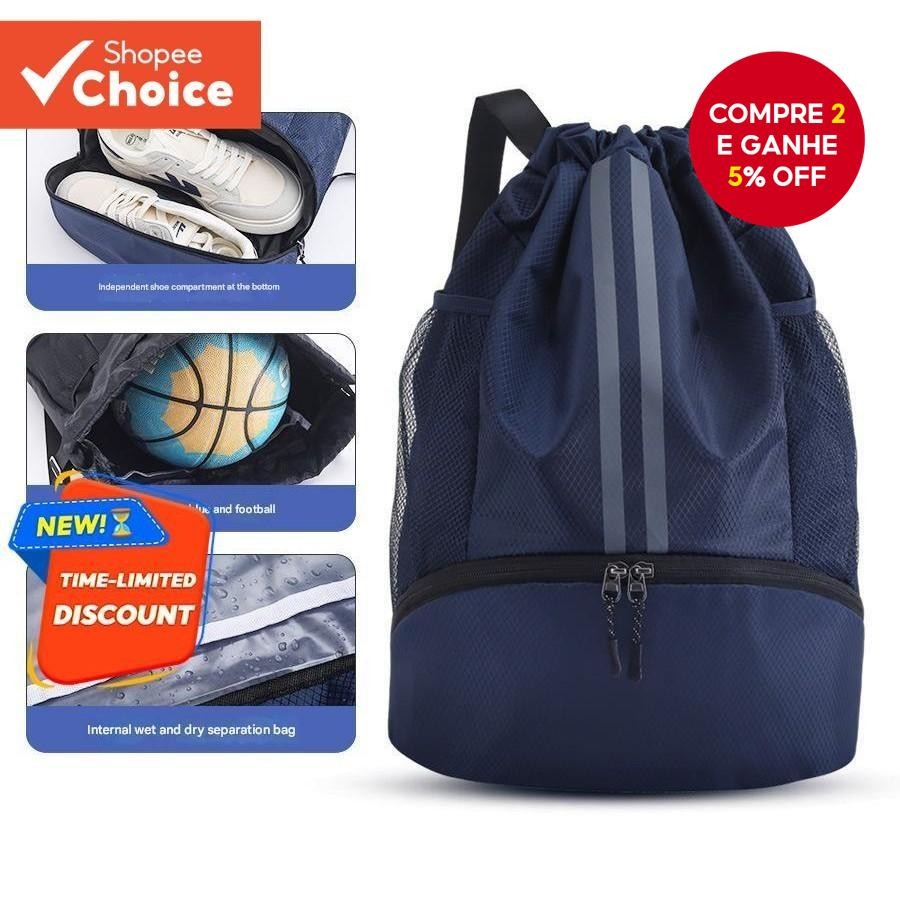Saco de cordão saco de basquete de futebol mochila à prova dwaterproof água grande capacidade saco d