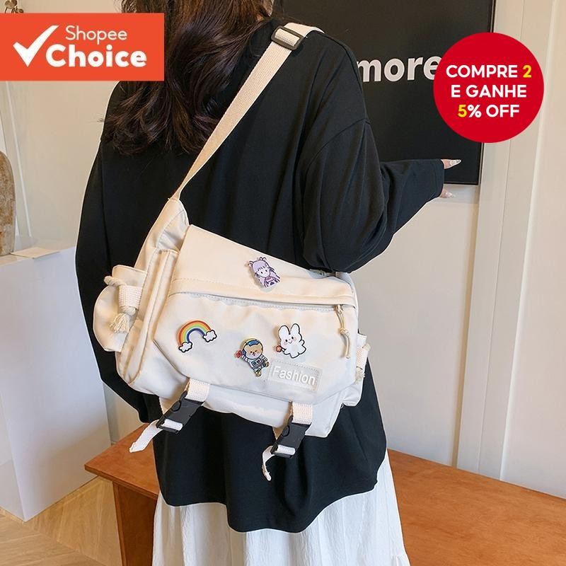 Bolsa de ombro de lona grande mochila Casual bolsa feminina masculina