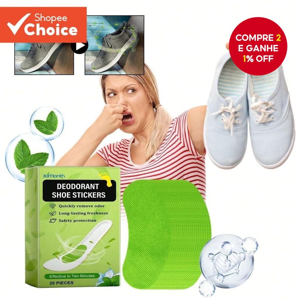 20 Peças Almofadas De Sapato Aromáticas Anti-Odor Amarelo/Verde Para Sapatos Respiráveis Frescos-Eli