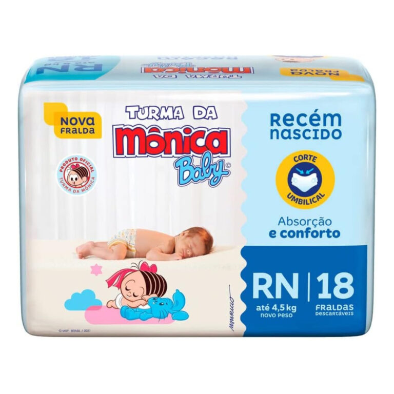 Turma da Mônica Baby Fralda Jumbinho Rn 18 Unidad