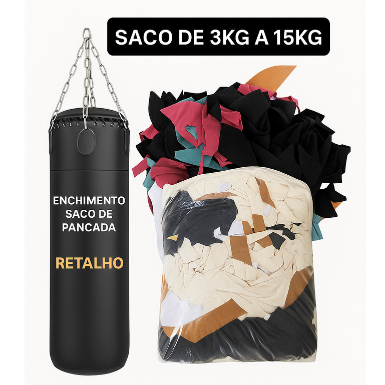 Retalho De Tecido Enchimento Saco De Pancadas Almo