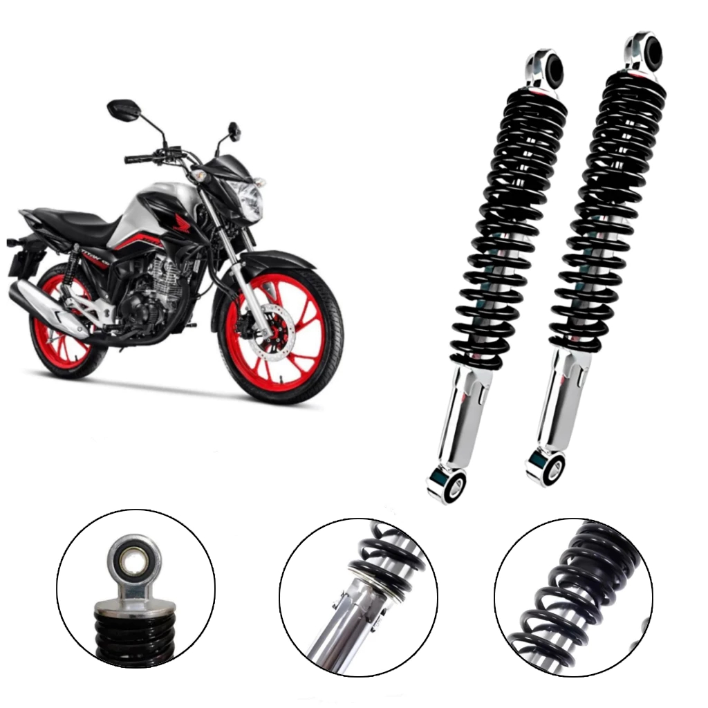 Par De Amortecedores Traseiros Honda WY125 Ventilador De Partida