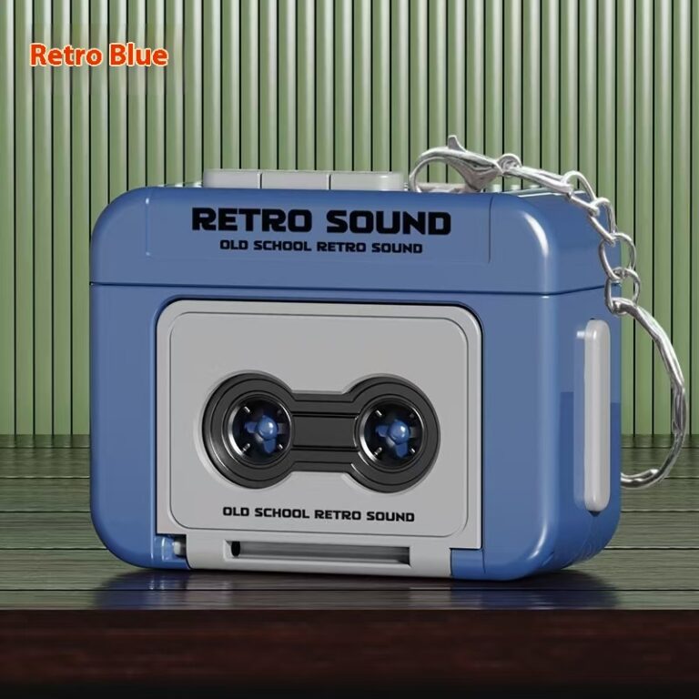 Mini Chaveiro Gravador De Fita Retrô Toca Discos 