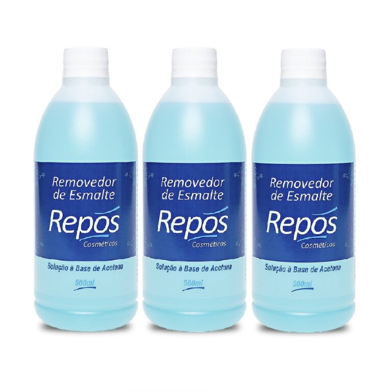 Repos Removedor Esmalte C/ Ac. 500ml Kit 3uni