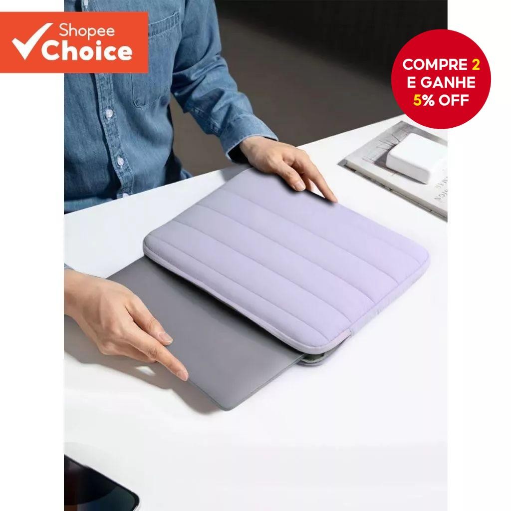 Bolsa Elegante Para Laptop À Prova De Choque Espaçosa Tablet De Viagem De 13 14 Polegadas