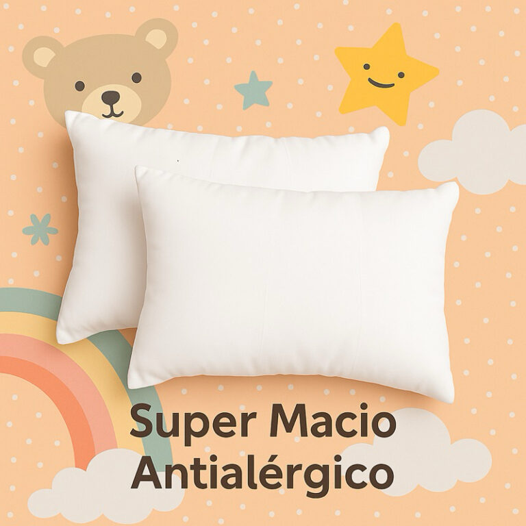 Kit Travesseiro Bebê Infantil Antialérgico Super