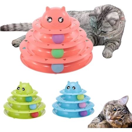 Torre de brinquedos interativa para gatos, equipad