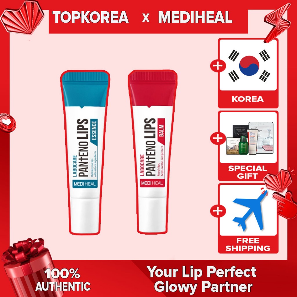 MEDIHEAL Your Lip Perfect Glowy Partner/Bálsamo Labial Pantenolips Blue Essence Vermelho TOPKOREA/E