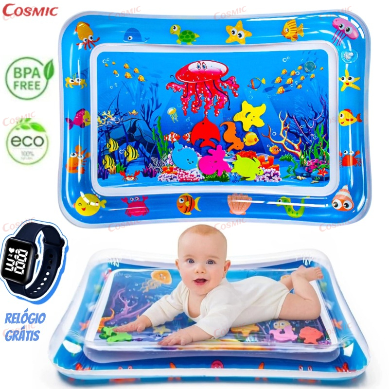 Tapete Infantil Bebê Inflável Água Atividades Sensorial Almofada  Menino e Menina