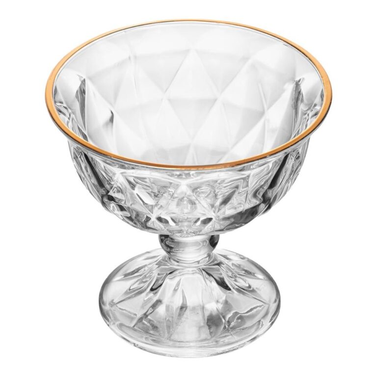 Taça para Sobremesa Lyor Diamond Fio de Ouro Cris