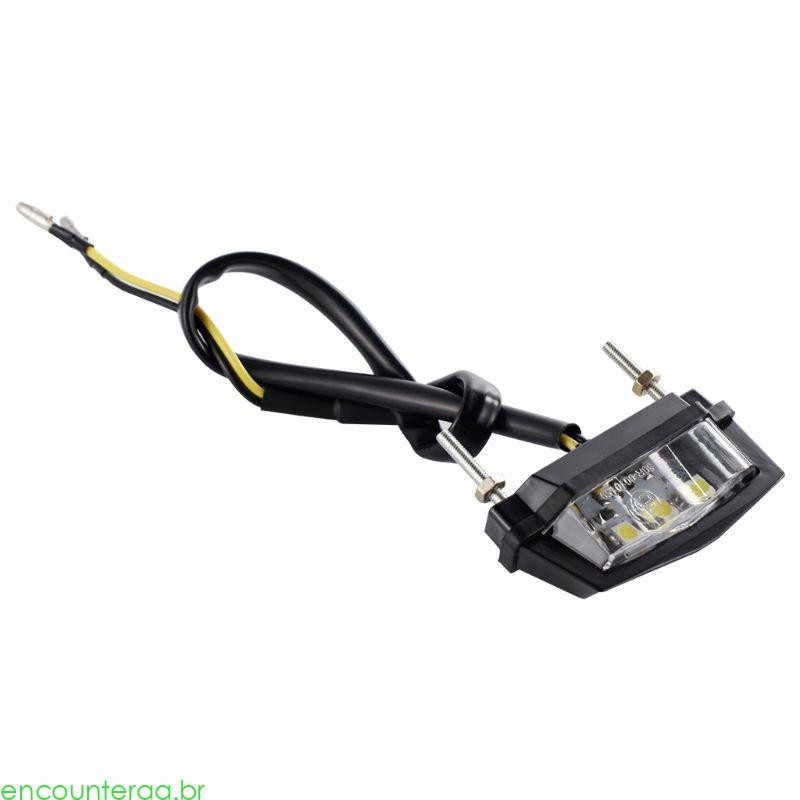 Encontrora Motocicleta Moto LED Cauda Luz Traseira Da Placa Licença 12V Lâmpada