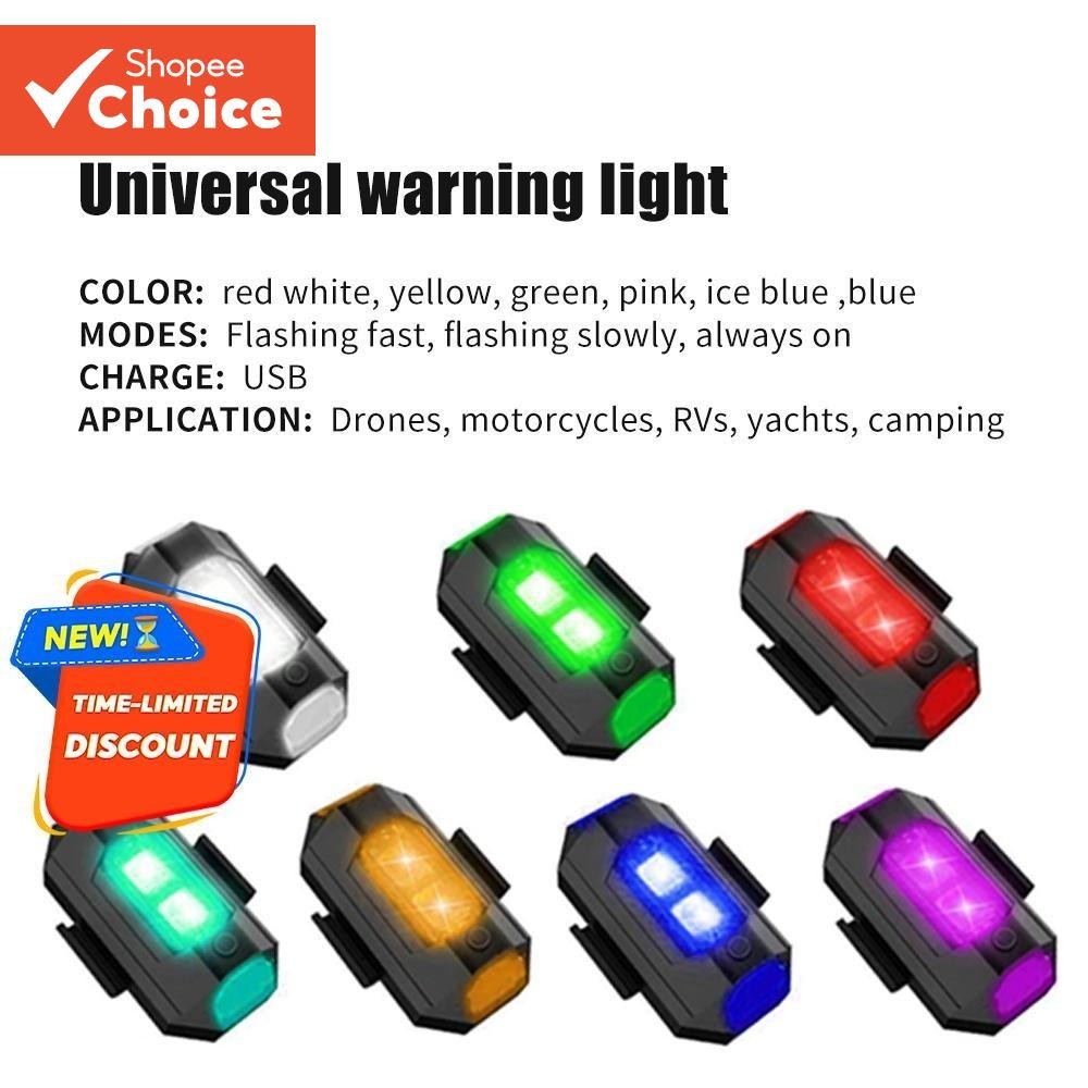 7color LED Flash de Aviso para Motocicleta com USB Carregando e Atualização Recarregável