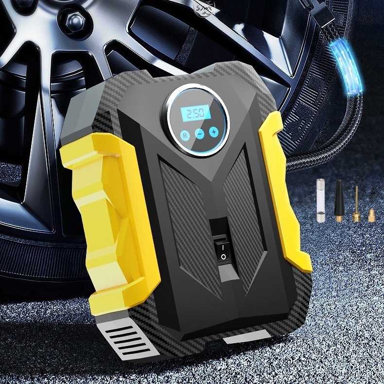 Compressor Digital 12V Bomba De Encher Pneu De Carro Bike Moto Portátil Digital Ex Com Luz