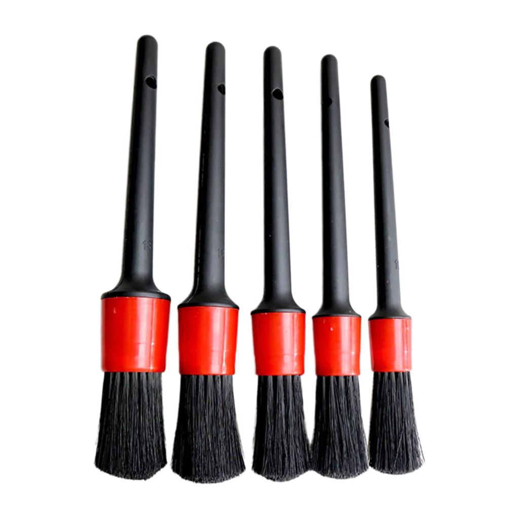 Kit 5 Pincel Automotivo Detalhamento Limpeza Interno e Externo