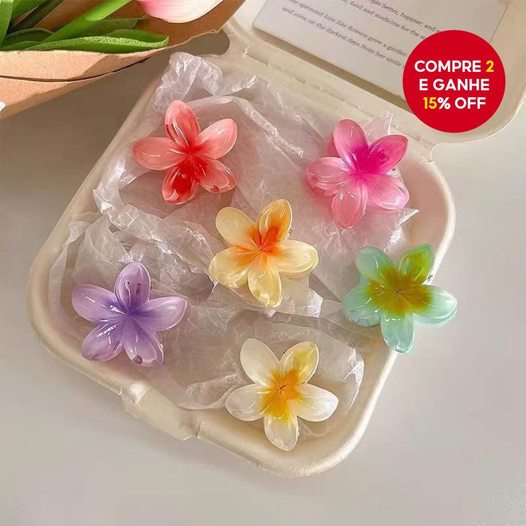 Conjunto De 6 Peças De Grampos De Cabelo Coreanos : Flor De Ovo E Garra De Caranguejo , Acessórios G