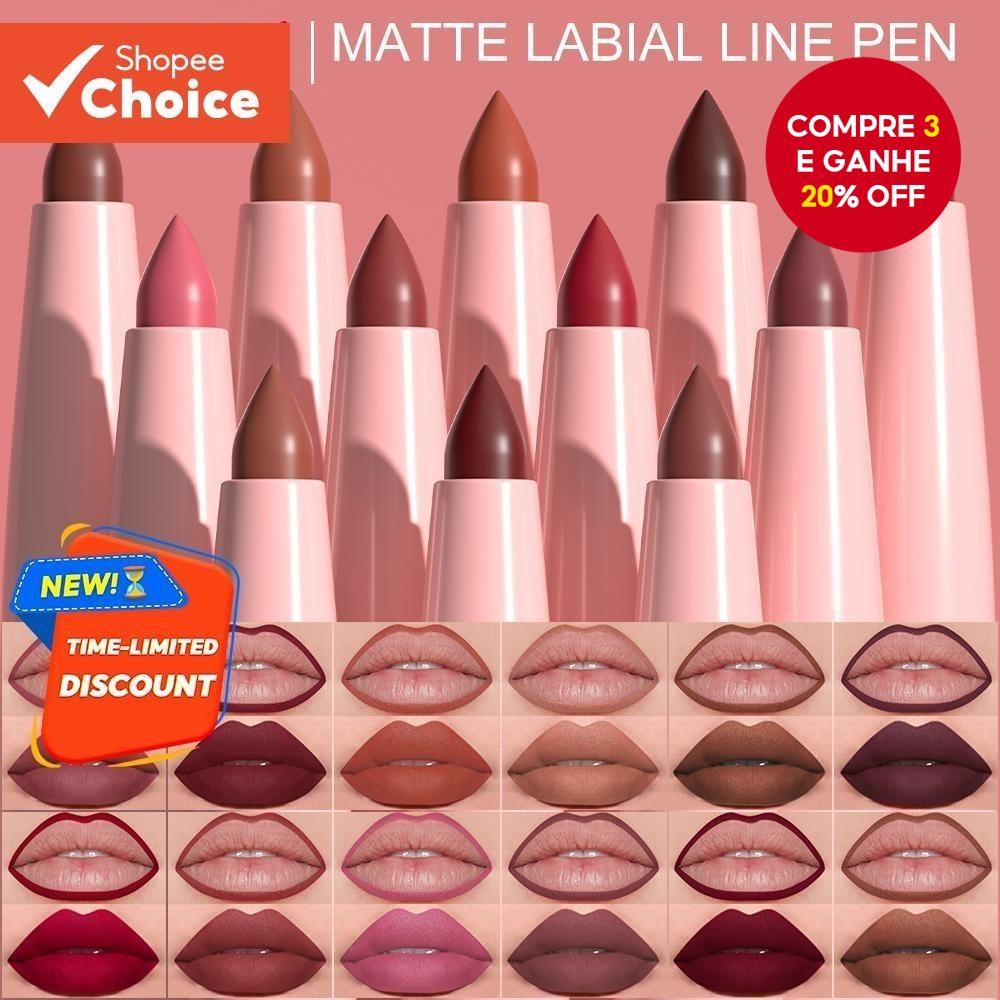 Conjunto De Delineador Labial Fosco DUNUF 6cs-Lápis De Longa Duração , À Prova De Manchas E Dágua Pa