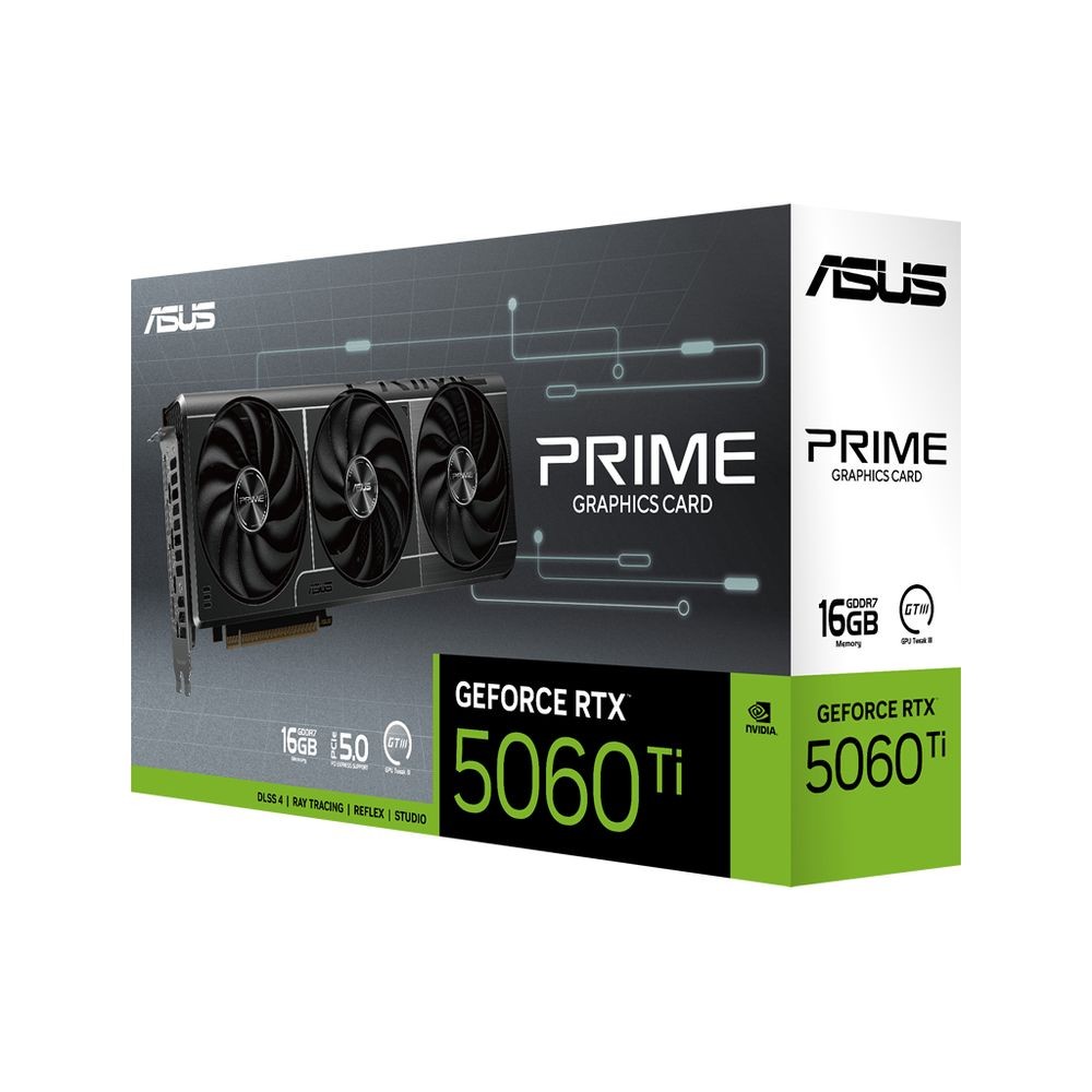 Placa de Vídeo NVIDIA GeForce Asus Prime  Rtx5060Ti Oc 16gb Gddr7 128 Bits- Prime-Rtx5060ti-O16g 90Y