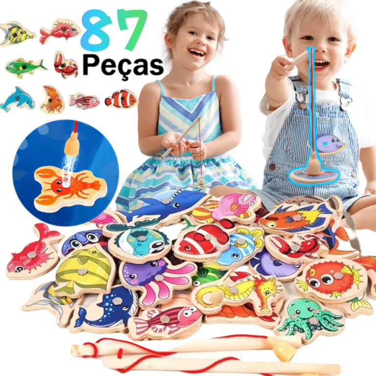 MEDOOSI- 87 Peças Brinquedos Pescaria Magnéticos