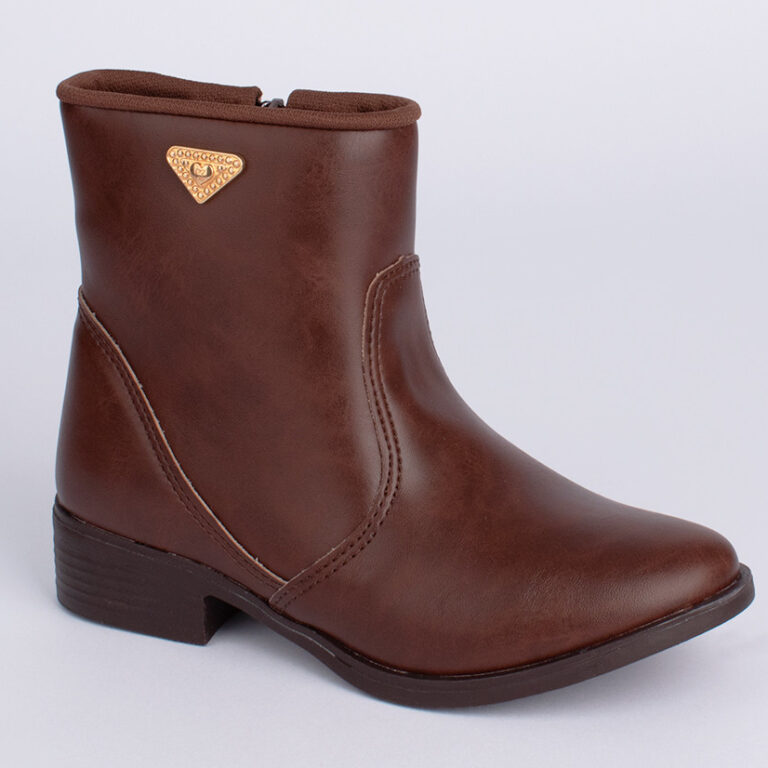 Bota Infantil Montaria Kidy Marrom Cano Médio Inv