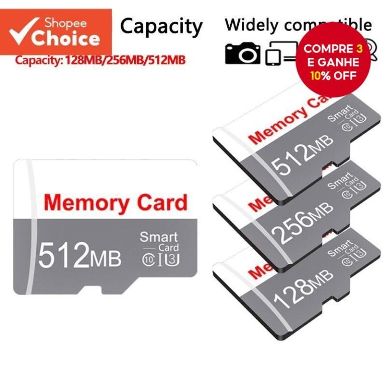 Cartão Micro SD 128MB/256MB/512MB-flash TF Adequa