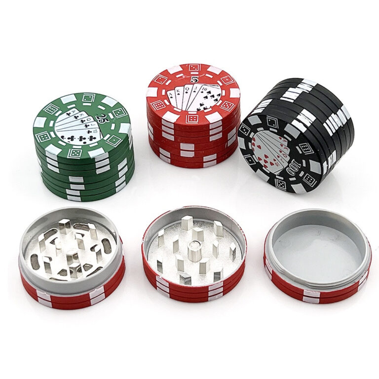 40mm Triturador Poker Chip Caixa De Metal 3 Camada