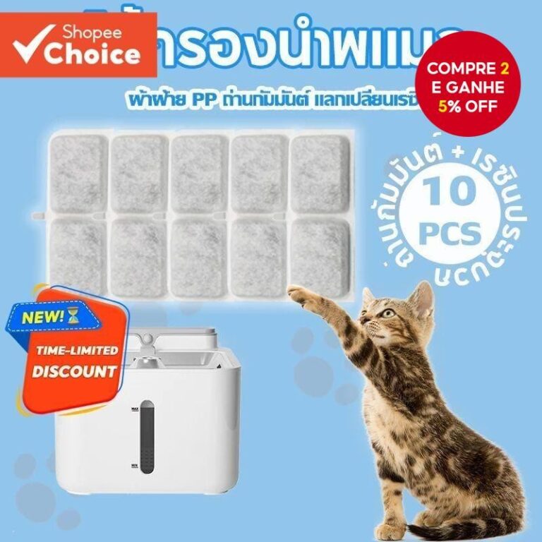 10 Pçs Gato Fonte De Água Filtro Filtros Substit
