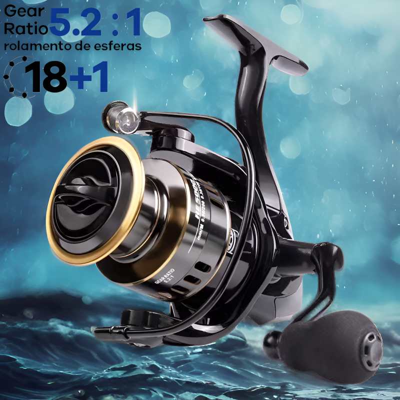 Carretel De Pesca Profissional 18 + 1BB 5 ; 2 1 De Metal Para Mão Esquerda E Direita
