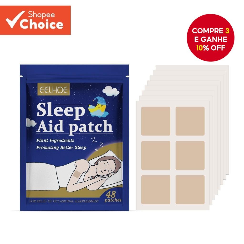48pcs Adesivos Naturais Para Dormir Relaxamento Profundo-Auxílio À Base De Ervas Com Infusão De Lava