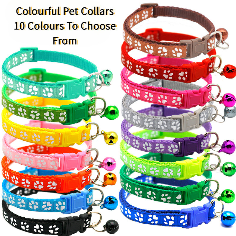Coleiras para gatos e cachorros – Coleiras ajustáveis com sinos como acessórios decorativos