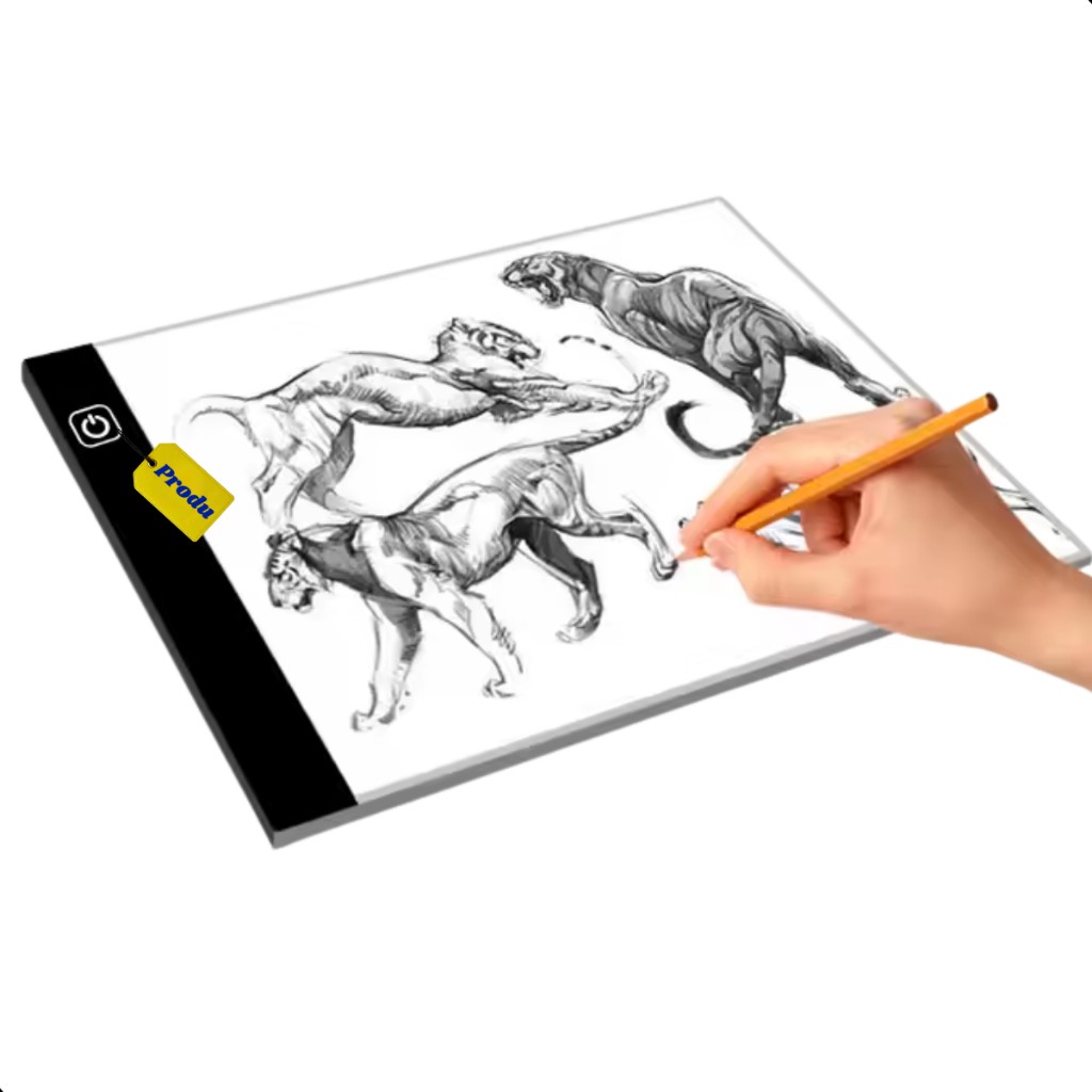 Mesa Digitalizadora Luz LED Portátil A3 e A4 Prancheta Desenho Ultra Fina 3 Níveis de Iluminação