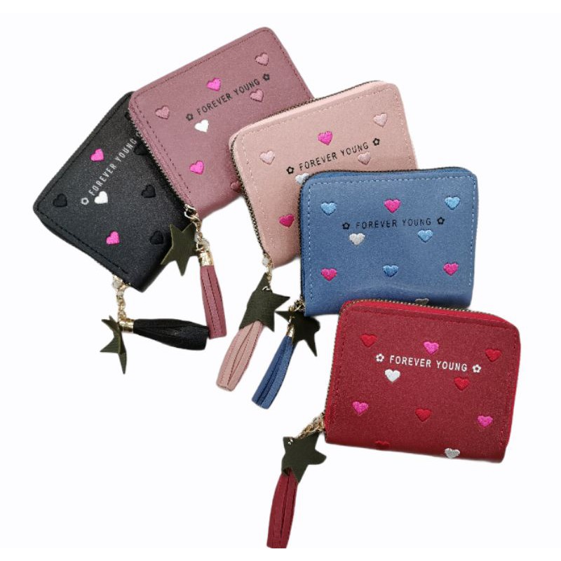 Carteira Feminina Porta moedas, Porta cartões,dinheiro, com coração lindo pequena promoção