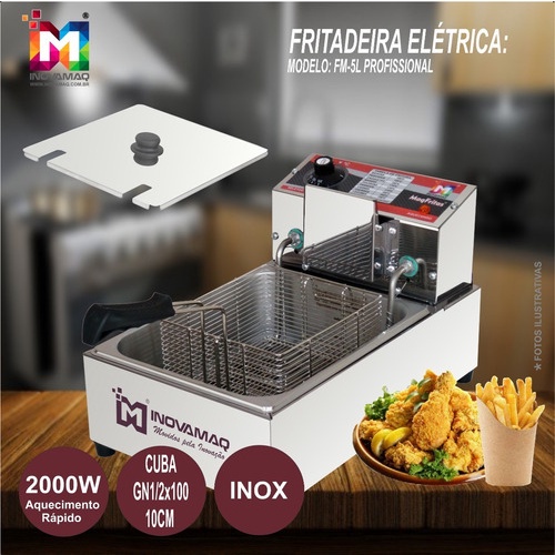 Fritadeira Elétrica Profissional – Fm-5l &#