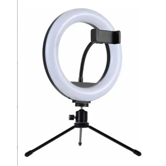Anel Ring Light 8 Pol + Tripé De Mesa + Suporte C