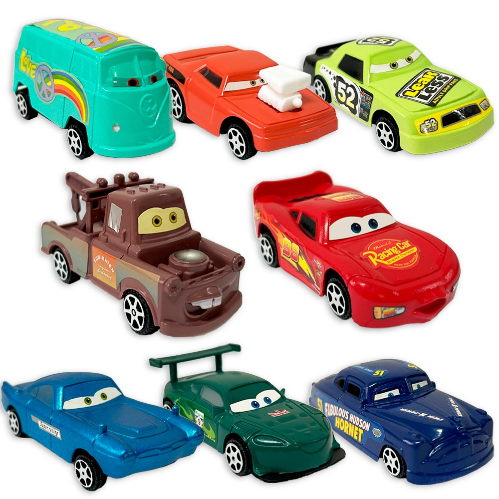 Carros Relampago Mcqueen Kit 8 Carrinhos