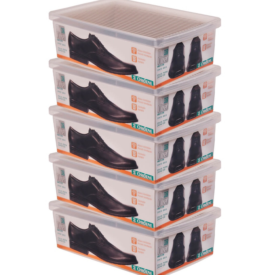 5 Caixa Organizadora De Sapatos Grande Para Transparente Para Botas Tênis Closet Quarto Lavanderia P