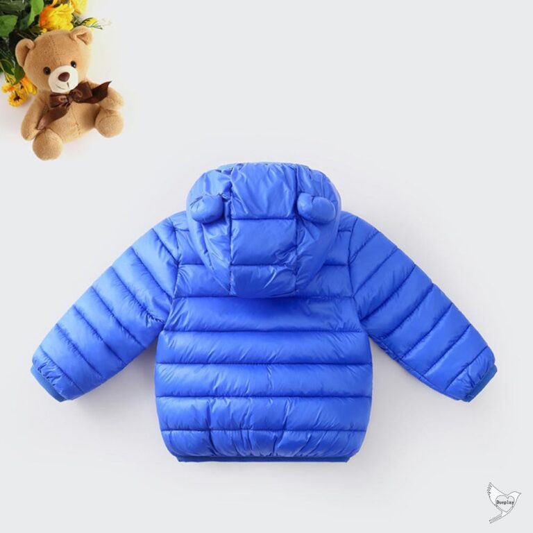 Jaqueta Infantil De Inverno Com Capuz De Orelha De
