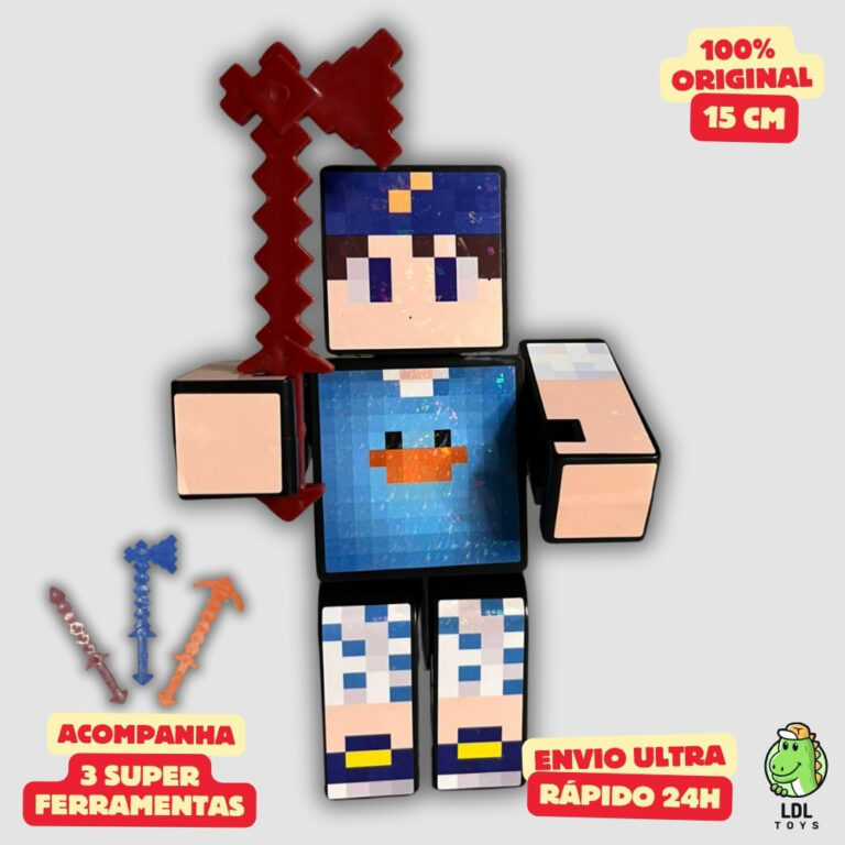 Boneco Beto Gamer Família Arqueira 15cm Articulad
