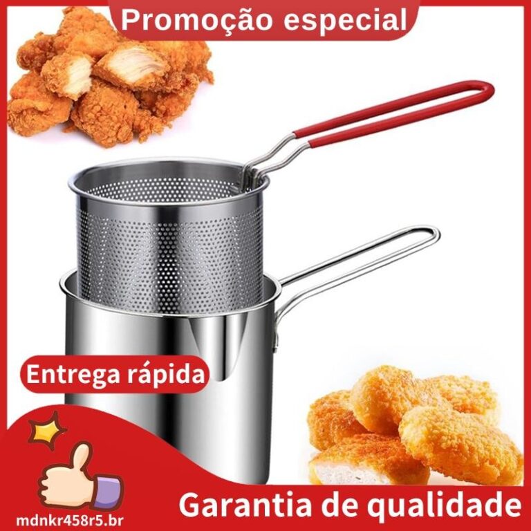 Frigideira Fritadeira Com Cesta De Aço Inoxidáve