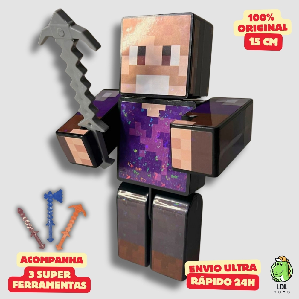 Boneco Tonigon 15cm Articulado Acompanha 3 Ferramentas Youtuber Original Algazarra