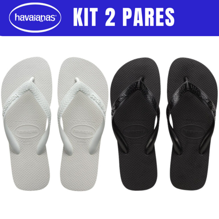 Kit 2 Pares Chinelo Havaianas Top Unissex Sandáli