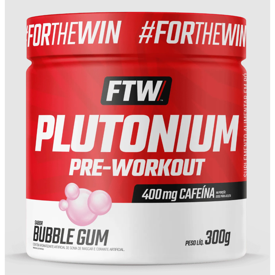 Pré treino Plutonium Pre-Workout 300g Sabor Bubble Gum – FTW