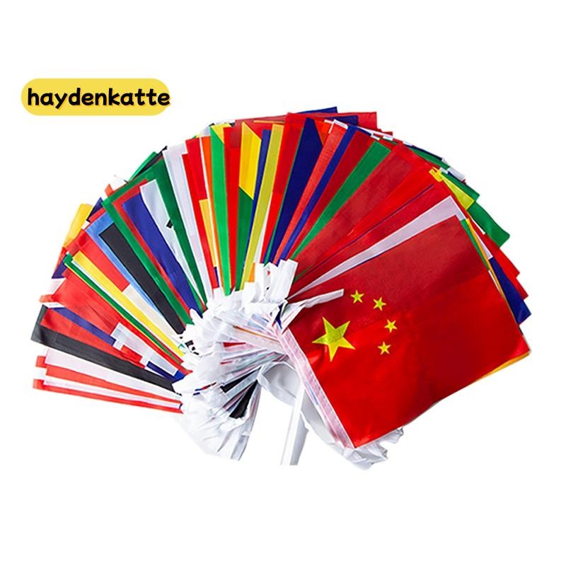 Para 2022 Qatar 8 Metros 32 Peças Bandeiras Corda Bandeira Países Ao Redor Do Mundo Nações Jogos Pen